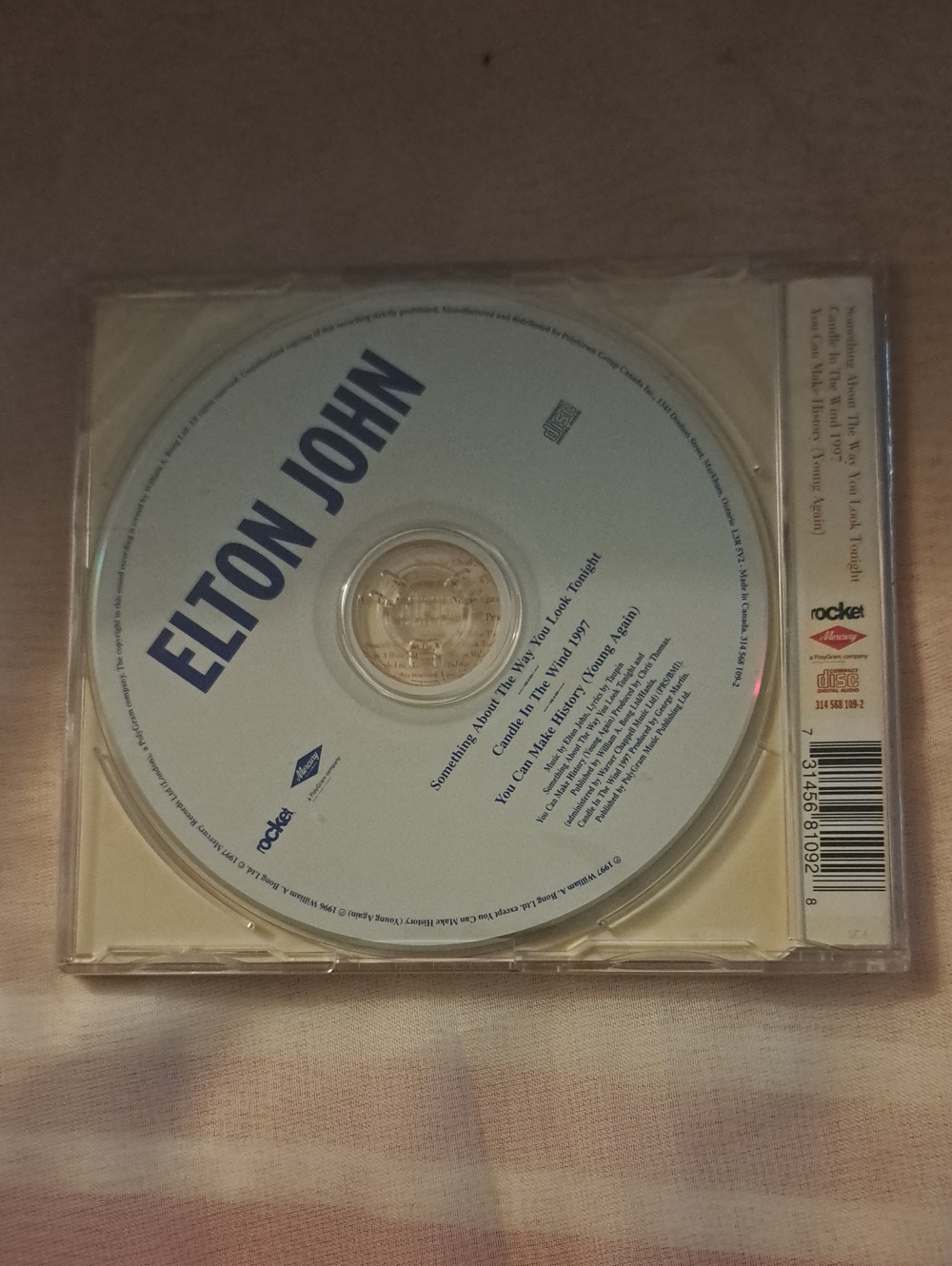 Elton John CD - White/Silver Disc by Rocket Records